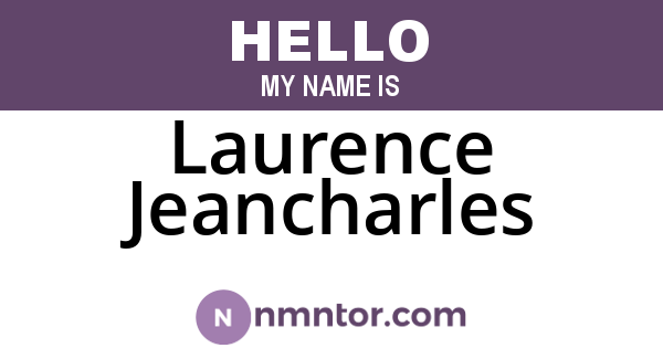 Laurence Jeancharles