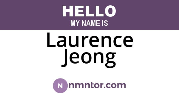 Laurence Jeong
