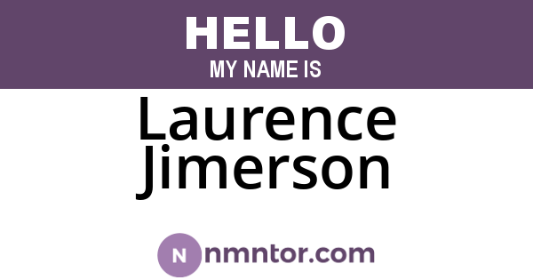 Laurence Jimerson