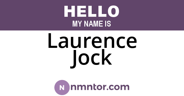Laurence Jock