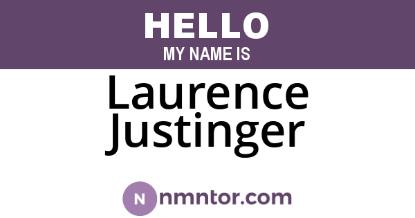 Laurence Justinger