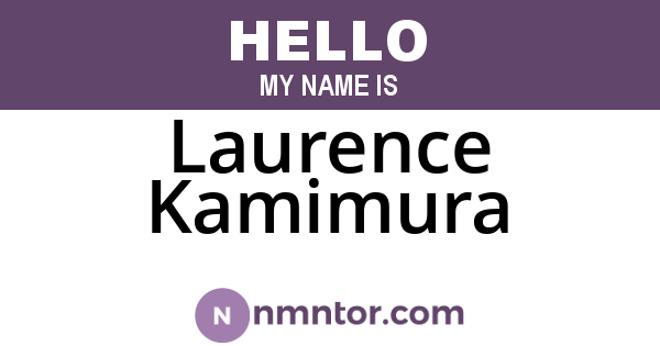 Laurence Kamimura