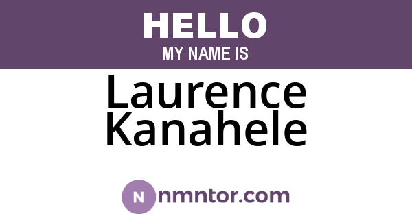 Laurence Kanahele