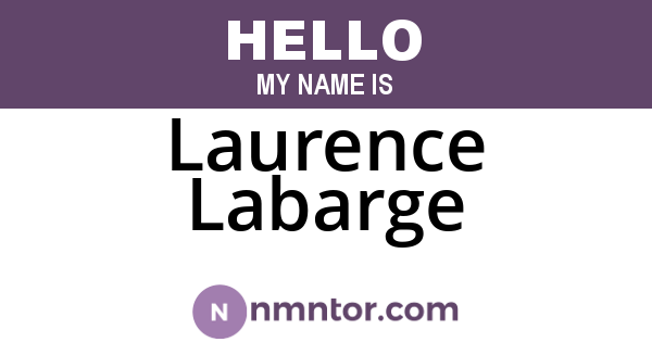 Laurence Labarge