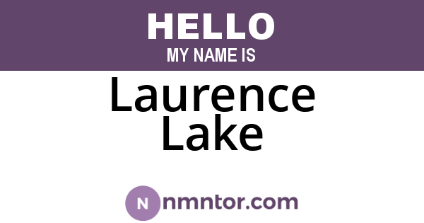 Laurence Lake