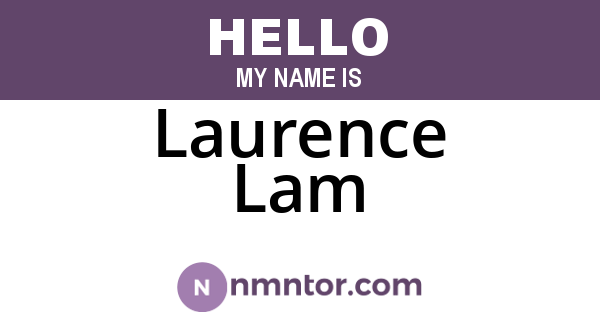 Laurence Lam