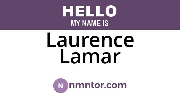 Laurence Lamar