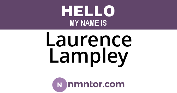 Laurence Lampley