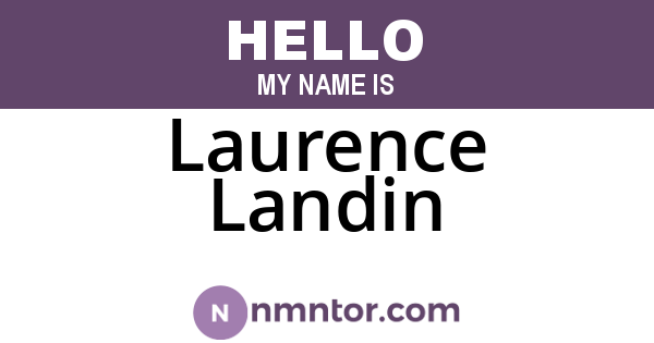 Laurence Landin