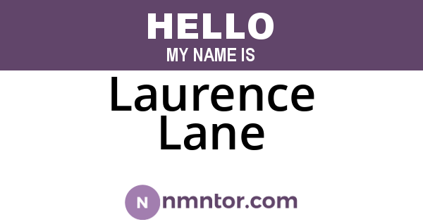 Laurence Lane