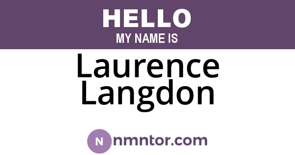 Laurence Langdon