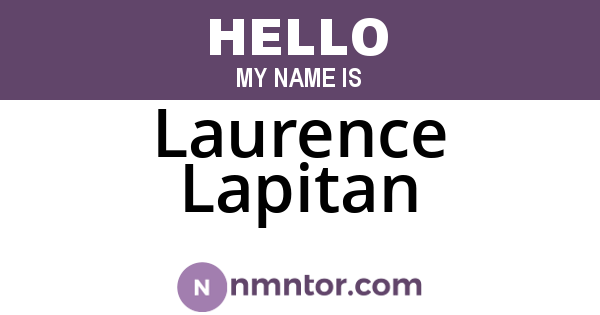 Laurence Lapitan