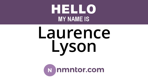 Laurence Lyson