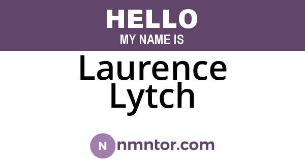 Laurence Lytch