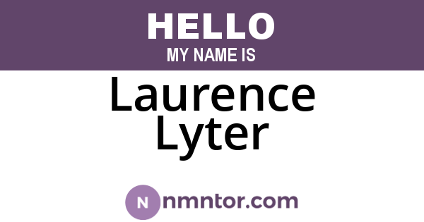 Laurence Lyter