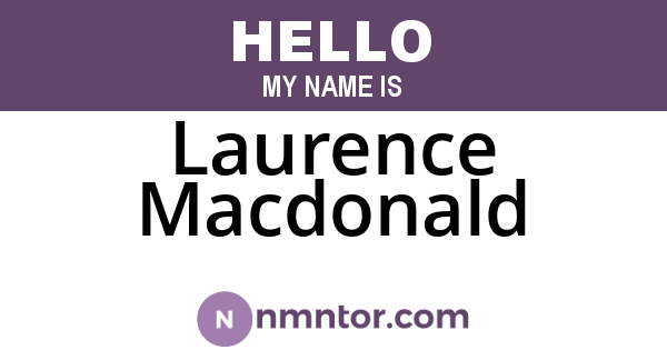 Laurence Macdonald