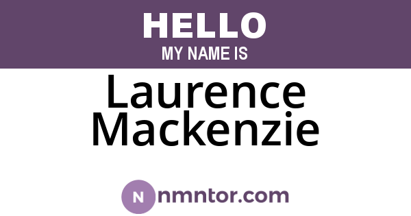 Laurence Mackenzie