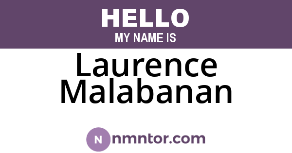 Laurence Malabanan
