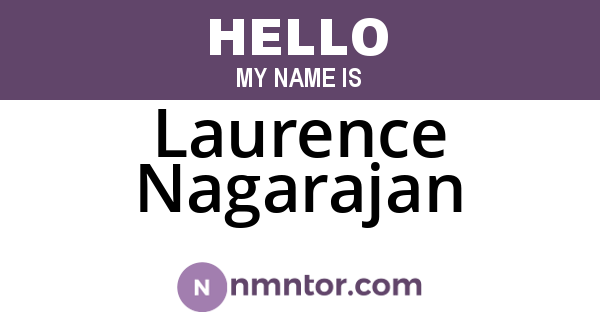 Laurence Nagarajan