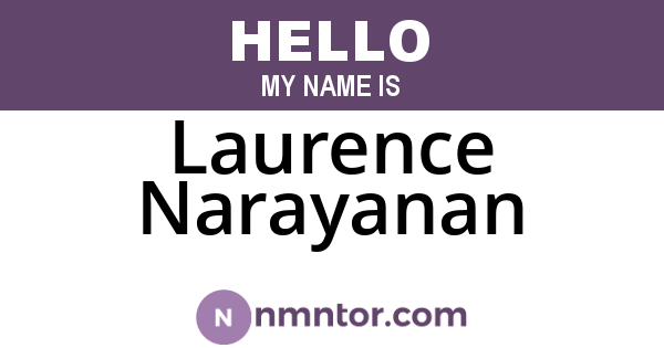 Laurence Narayanan