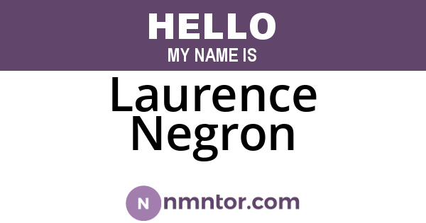 Laurence Negron