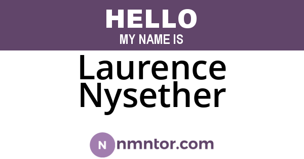 Laurence Nysether