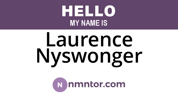 Laurence Nyswonger