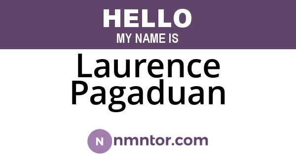 Laurence Pagaduan