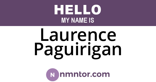 Laurence Paguirigan