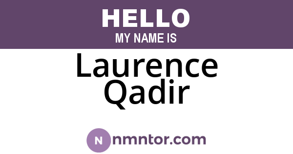 Laurence Qadir