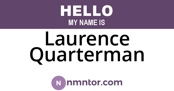 Laurence Quarterman