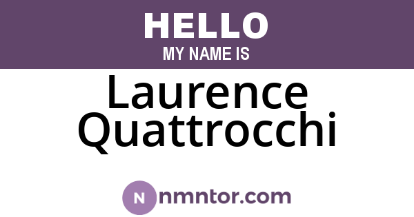 Laurence Quattrocchi