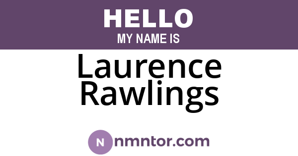 Laurence Rawlings