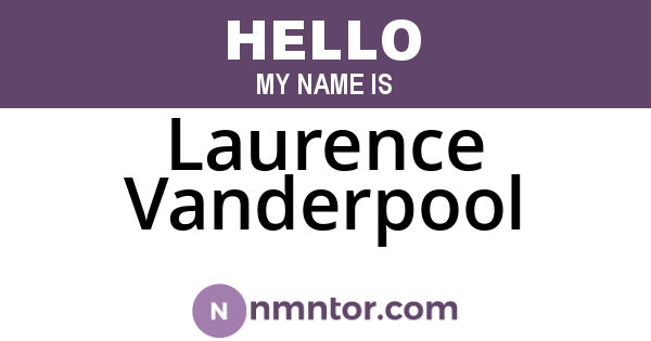 Laurence Vanderpool