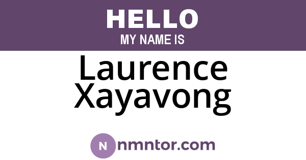 Laurence Xayavong