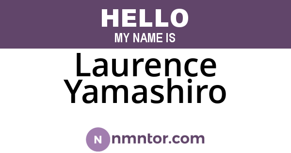 Laurence Yamashiro
