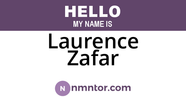 Laurence Zafar