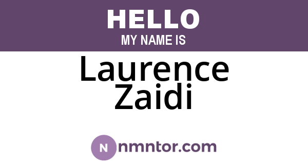 Laurence Zaidi