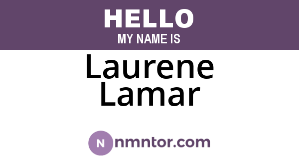 Laurene Lamar