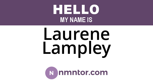 Laurene Lampley