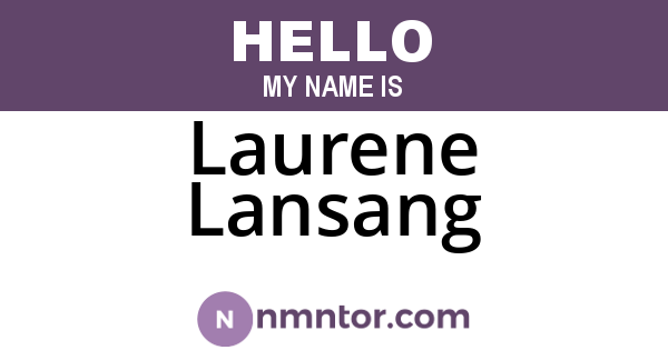 Laurene Lansang