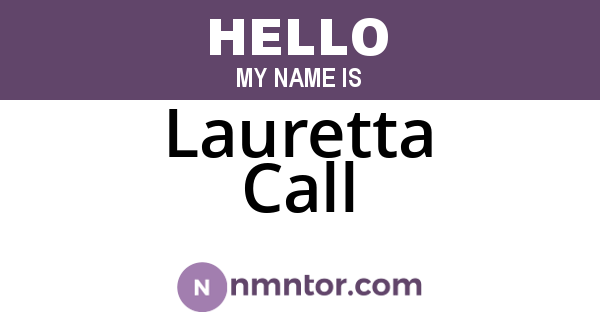 Lauretta Call