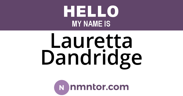 Lauretta Dandridge
