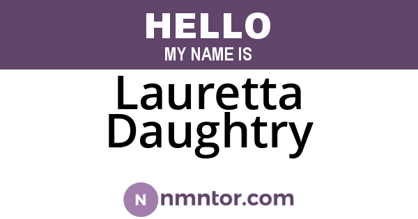 Lauretta Daughtry