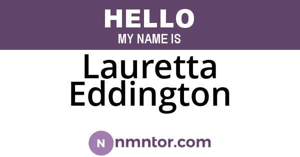 Lauretta Eddington