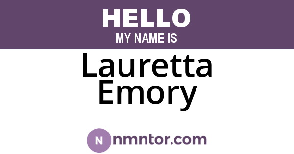 Lauretta Emory