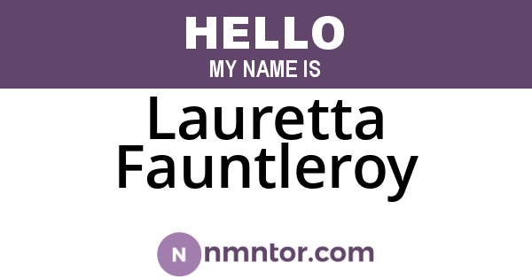 Lauretta Fauntleroy