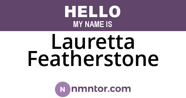 Lauretta Featherstone