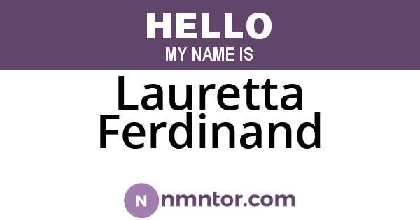 Lauretta Ferdinand