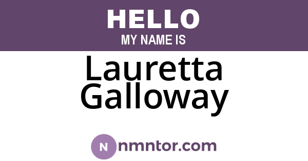 Lauretta Galloway